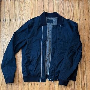 All Saints Men's Dark Navy Bomber Jacket